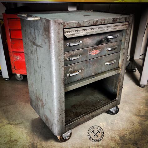 Vintage Metal Tool Cabinet 